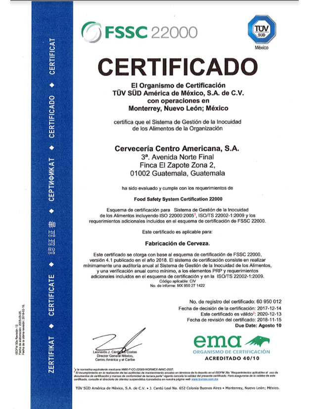 Cerveceria centro americana